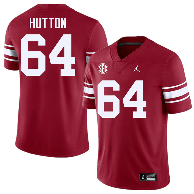 Oklahoma Sooners #64 Sean Hutton College Football Jersey Stitched-Throwback